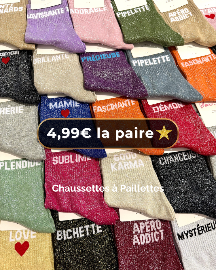 Chaussettes à Paillettes Femme