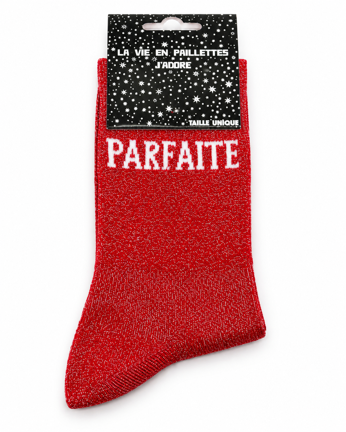 Chaussettes à Paillettes Message " Parfaite"