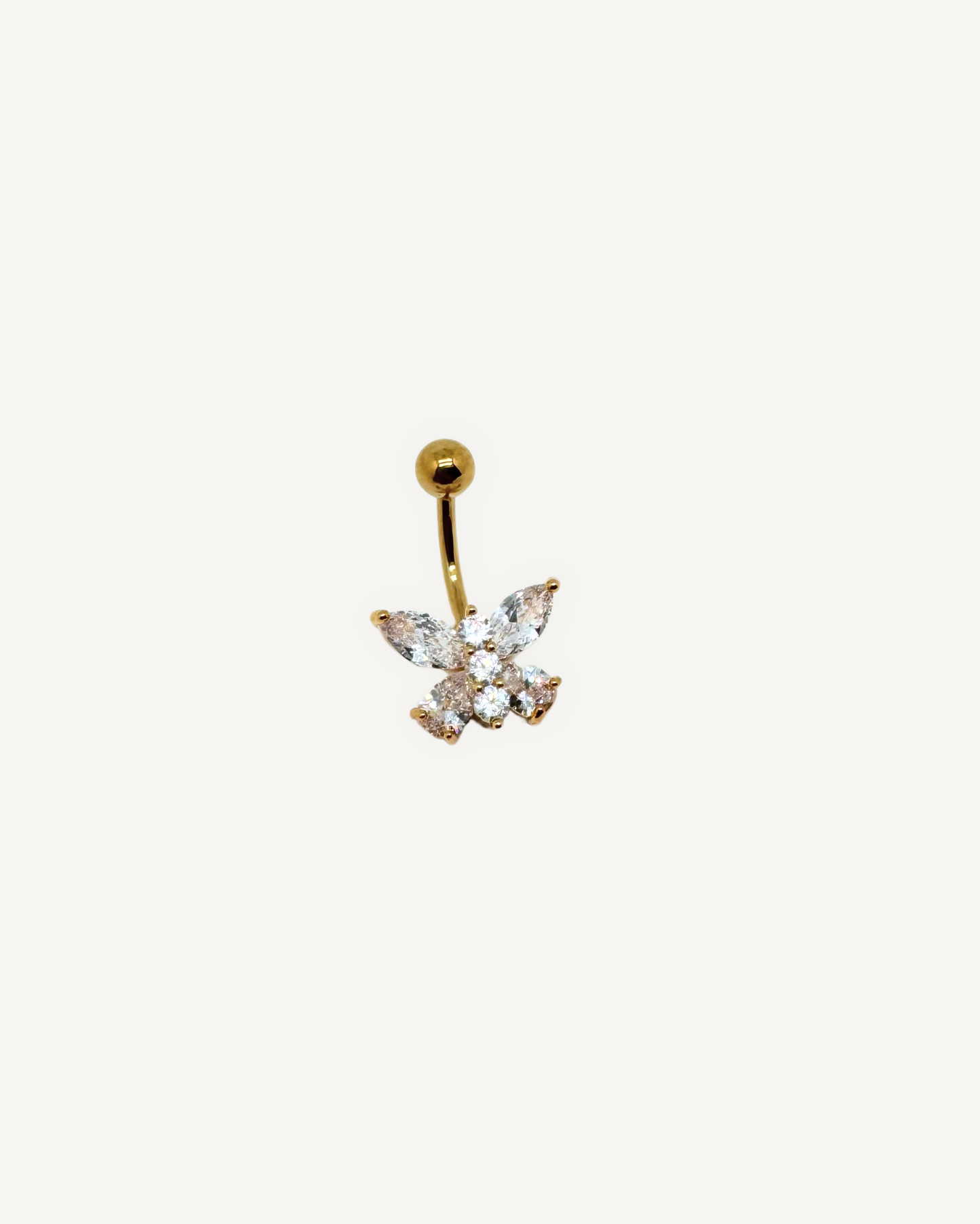 Piercing nombril Papillon Strass