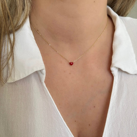 Collier Coeur rouge