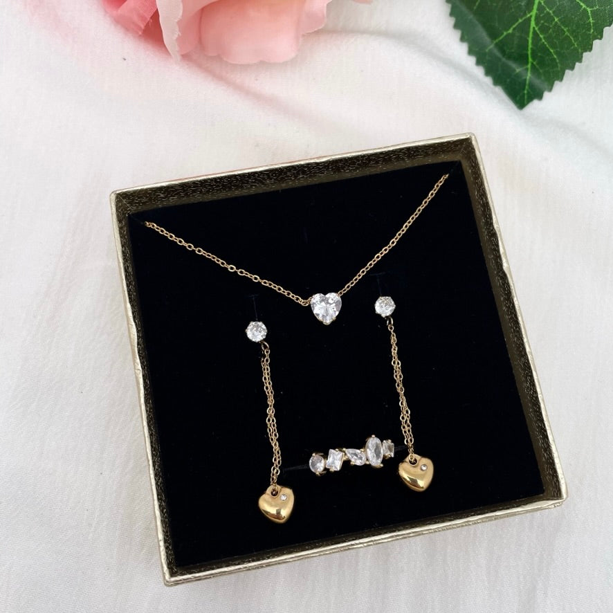 Coffret parure bijoux Coeur