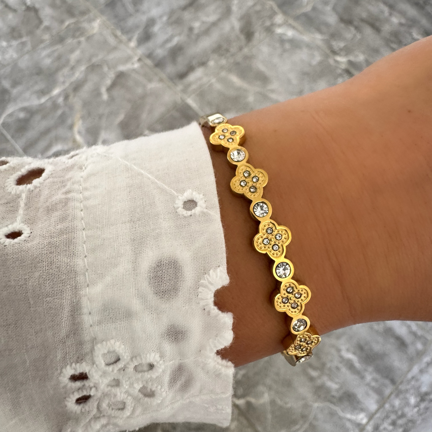 Bracelet jonc Noéline doré