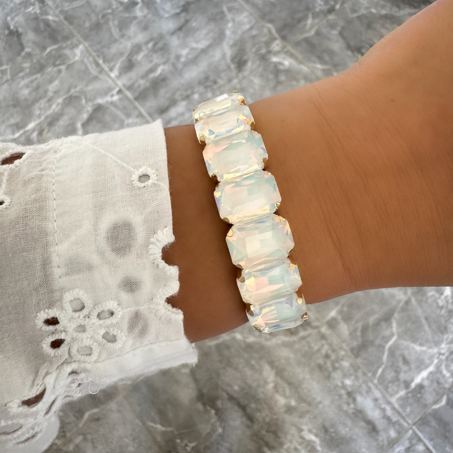 Bracelet Maxi Strass blanc