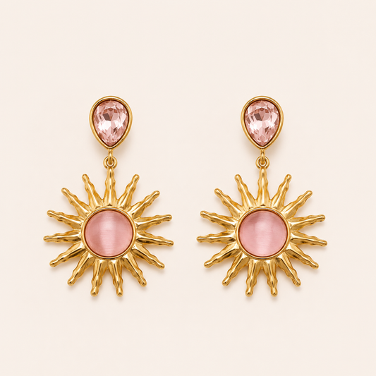 Boucles d'oreilles Sun rose