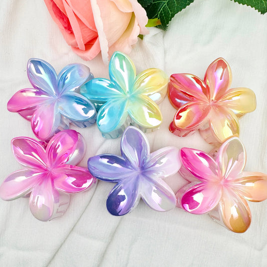 Pince à cheveux Fleur holographique