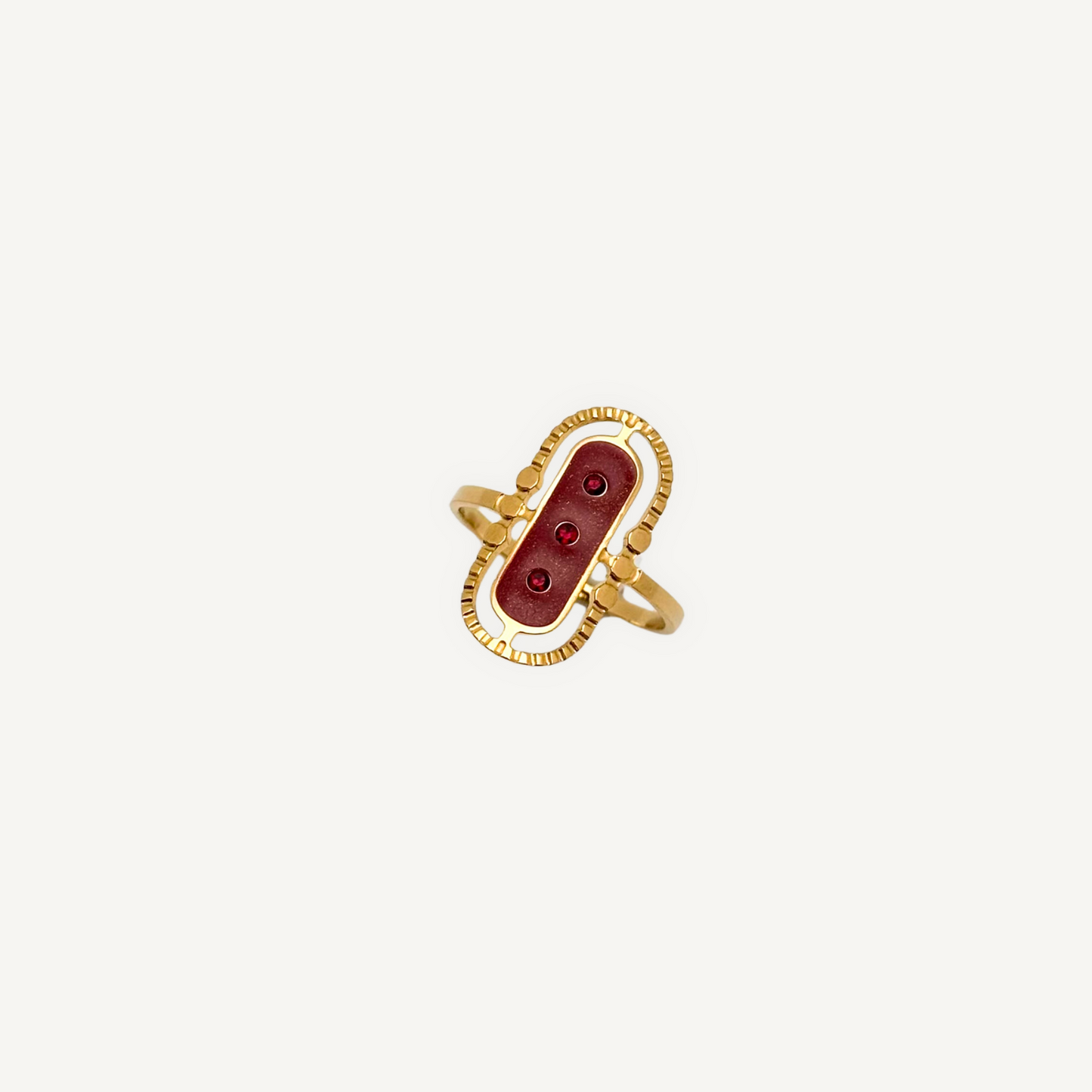 Bague Ovale Strass