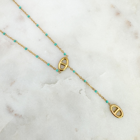 Collier Marine perles turquoise