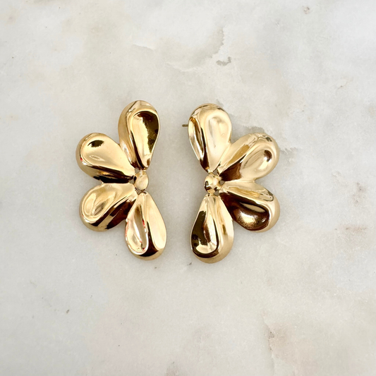 Boucles d'oreilles Eya doré