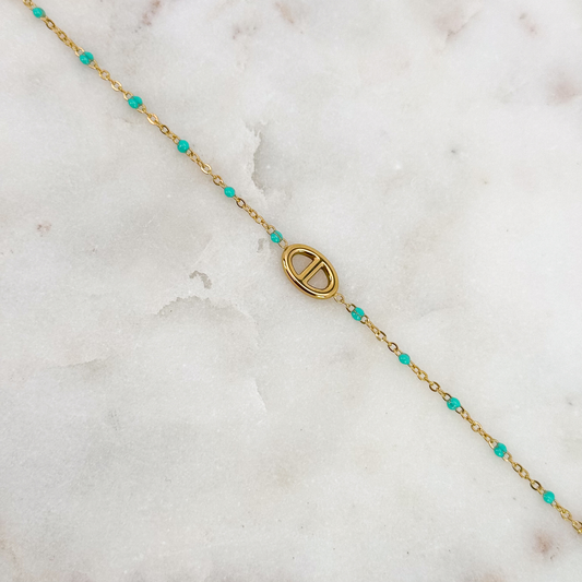 Bracelet Marine perles turquoise