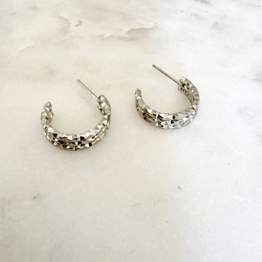 Boucles d'oreilles Capucine argenté