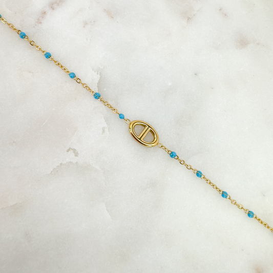 Bracelet Marine perles bleu