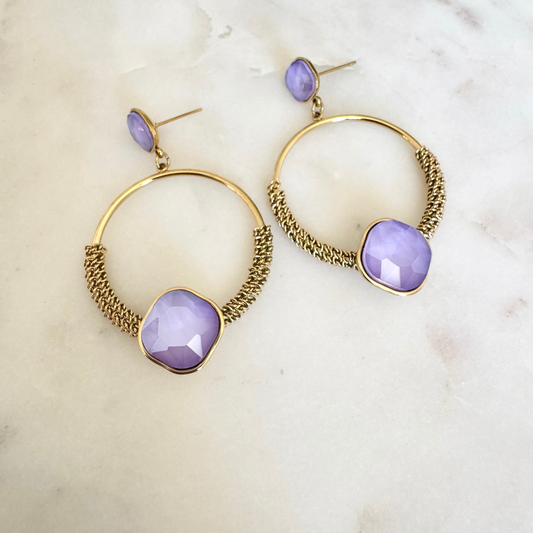 Boucles d'oreilles Resplendissante violet