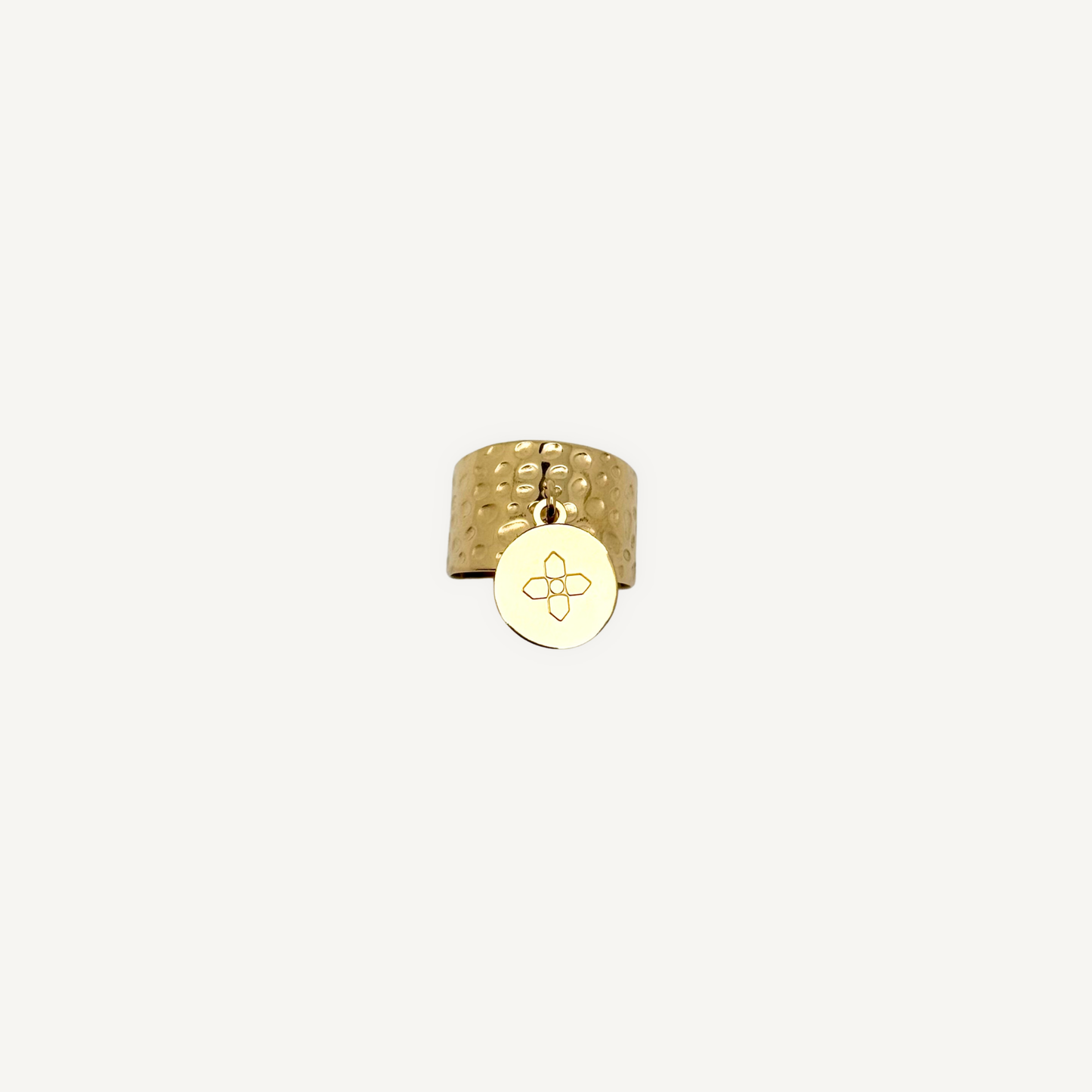 Bague Breloque Cercle Fleur