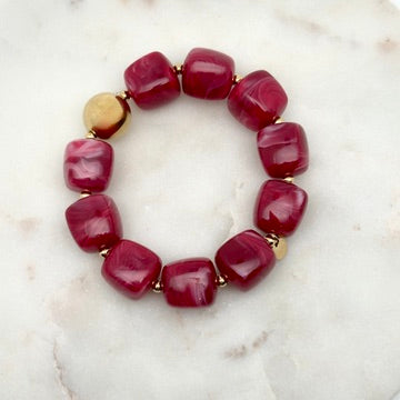 Bracelet Nova framboise