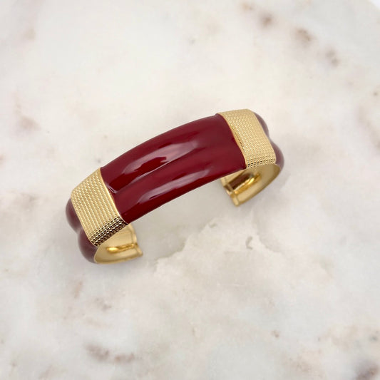 Bracelet Jonc Sienna bordeaux