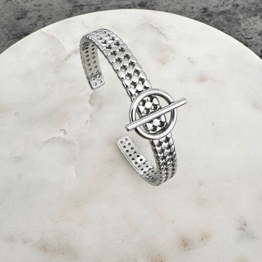 Bracelet jonc Camila argenté