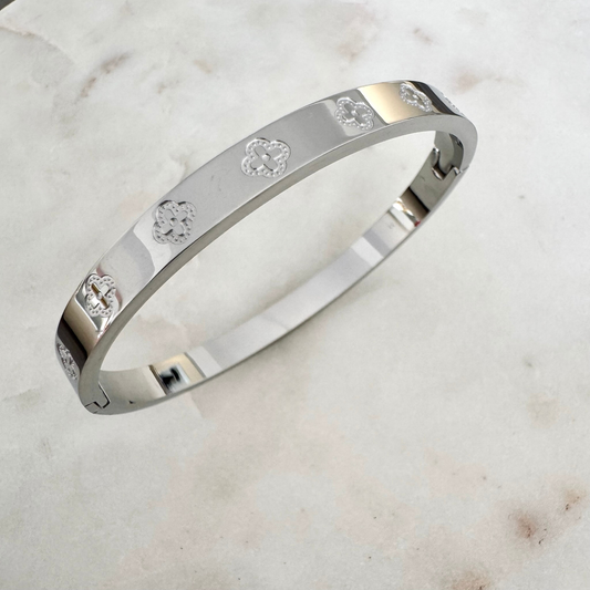 Bracelet jonc Natalia argenté