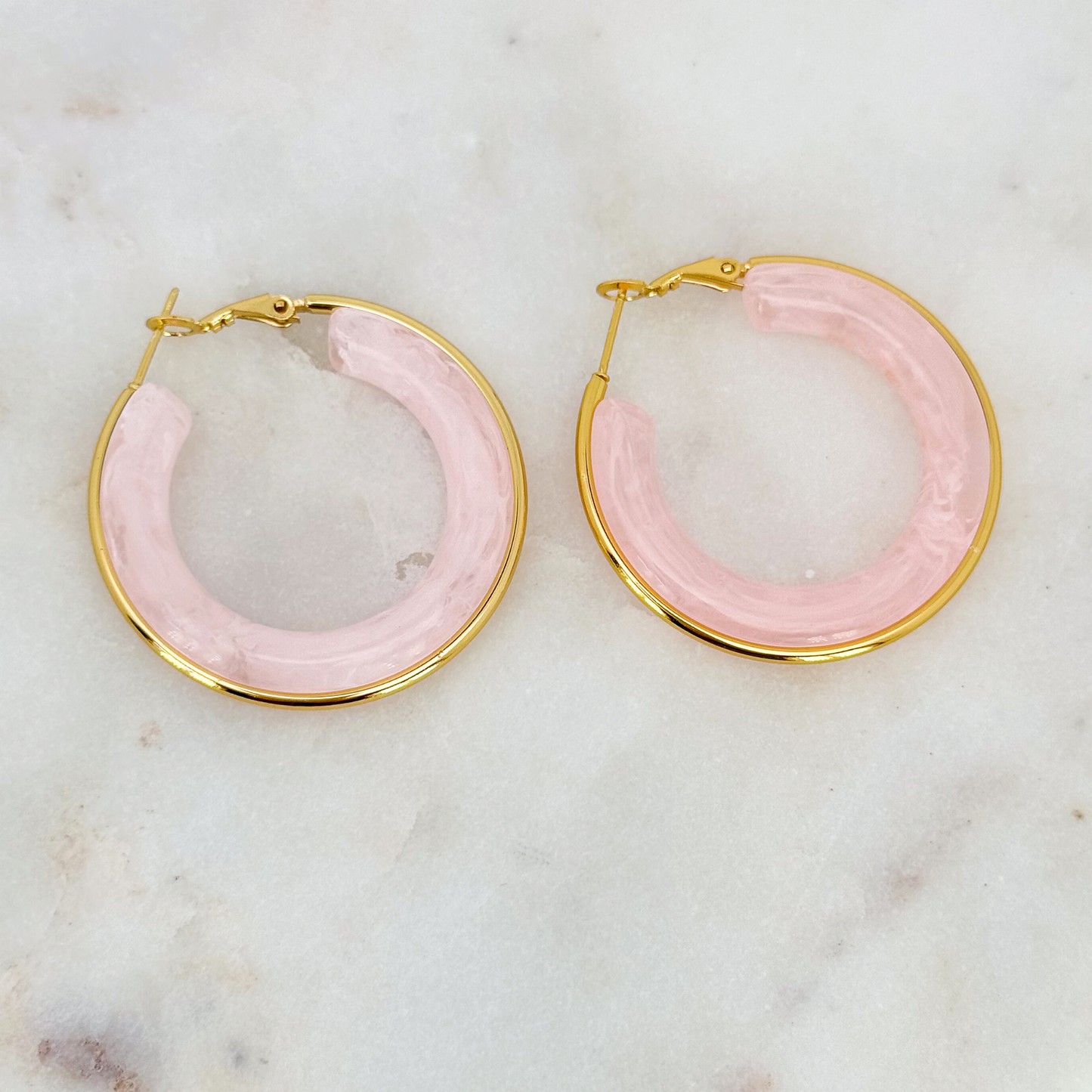 Boucles d'oreilles Emilia rose