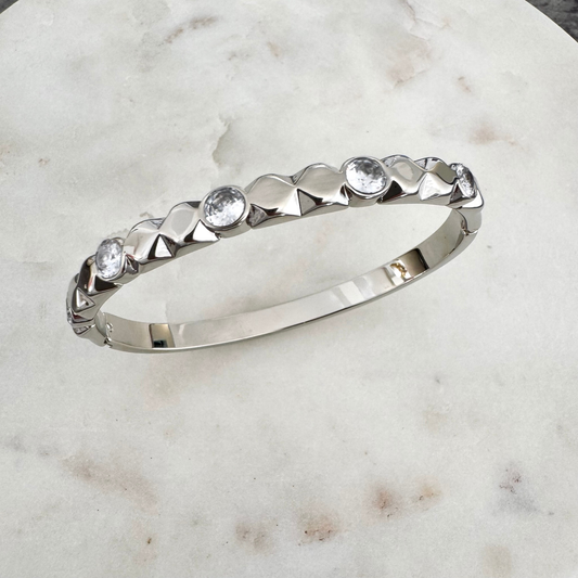 Bracelet jonc Adelia argenté