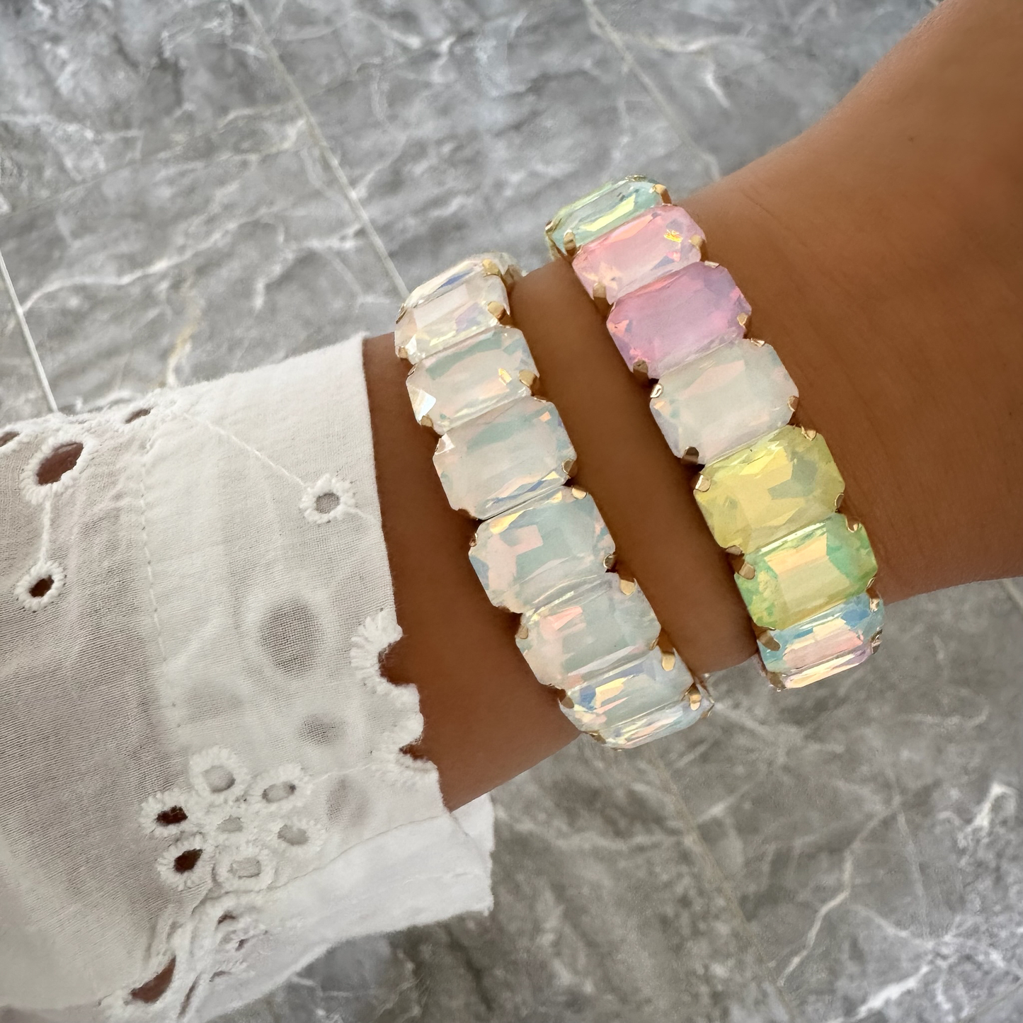 Bracelet Maxi Strass blanc