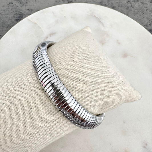 Bracelet jonc Elodie argenté