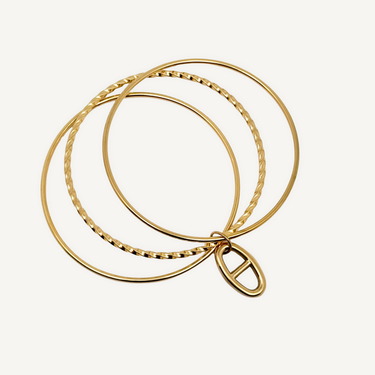 Bracelet Jonc Breloque Sabine Marine