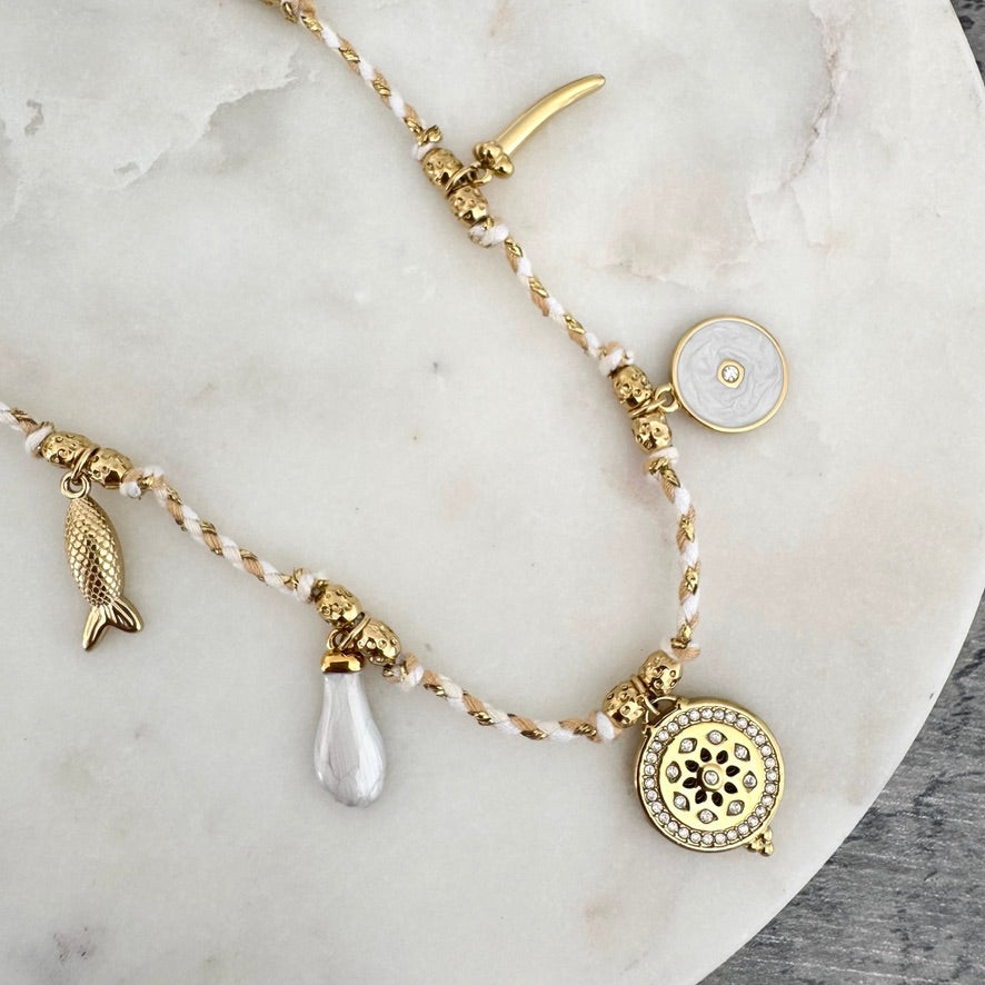Collier Lexie blanc