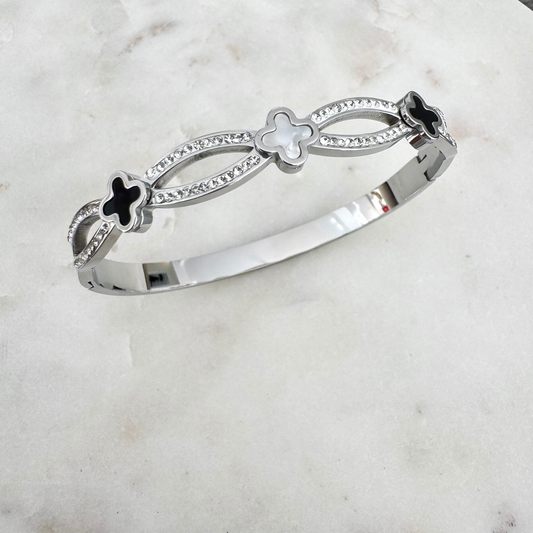 Bracelet jonc Elyn argenté