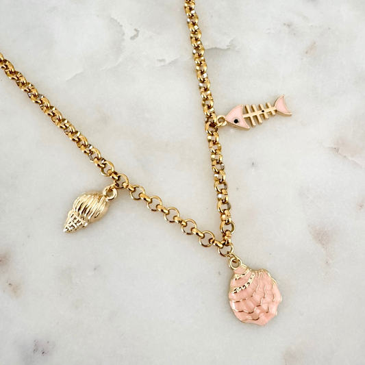 Collier Muriel rose clair