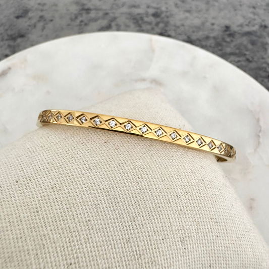 Bracelet jonc Cathie doré