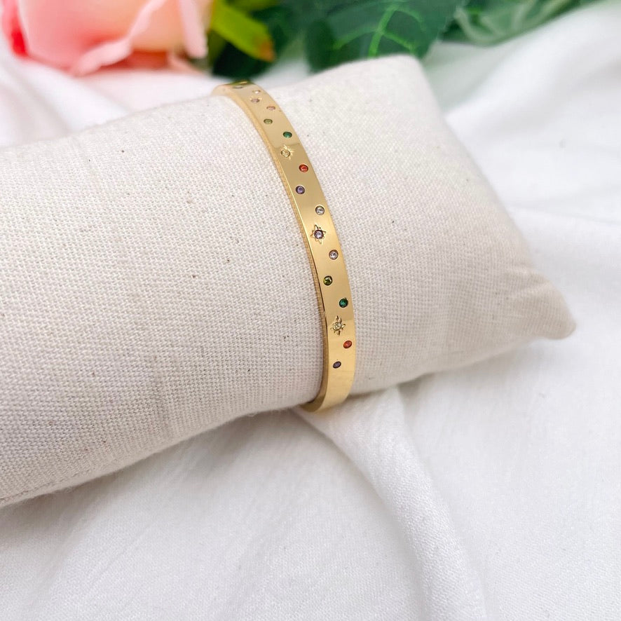 Bracelet jonc Lara rainbow