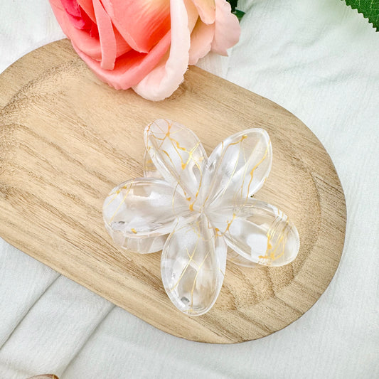 Pince à cheveux Fleur marbré