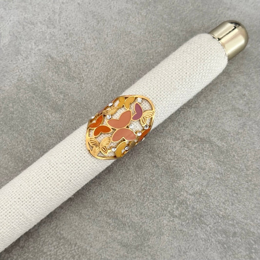 Bague Papillons orange