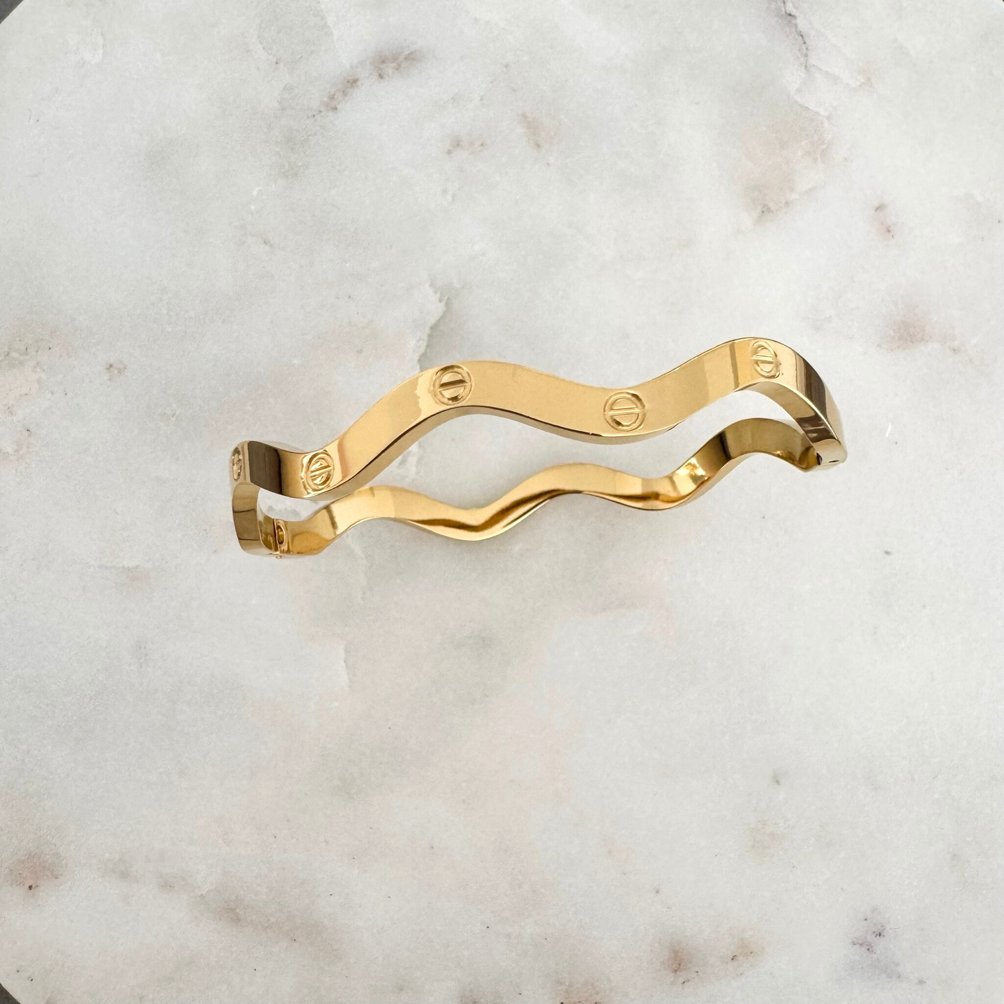 Bracelet jonc Anessa doré