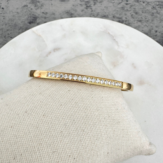 Bracelet jonc Leonora doré