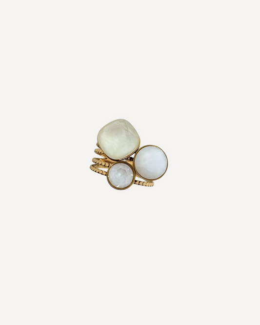Bague Eclat Marbre blanc