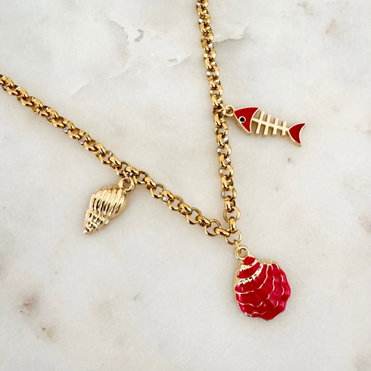 Collier Muriel rouge