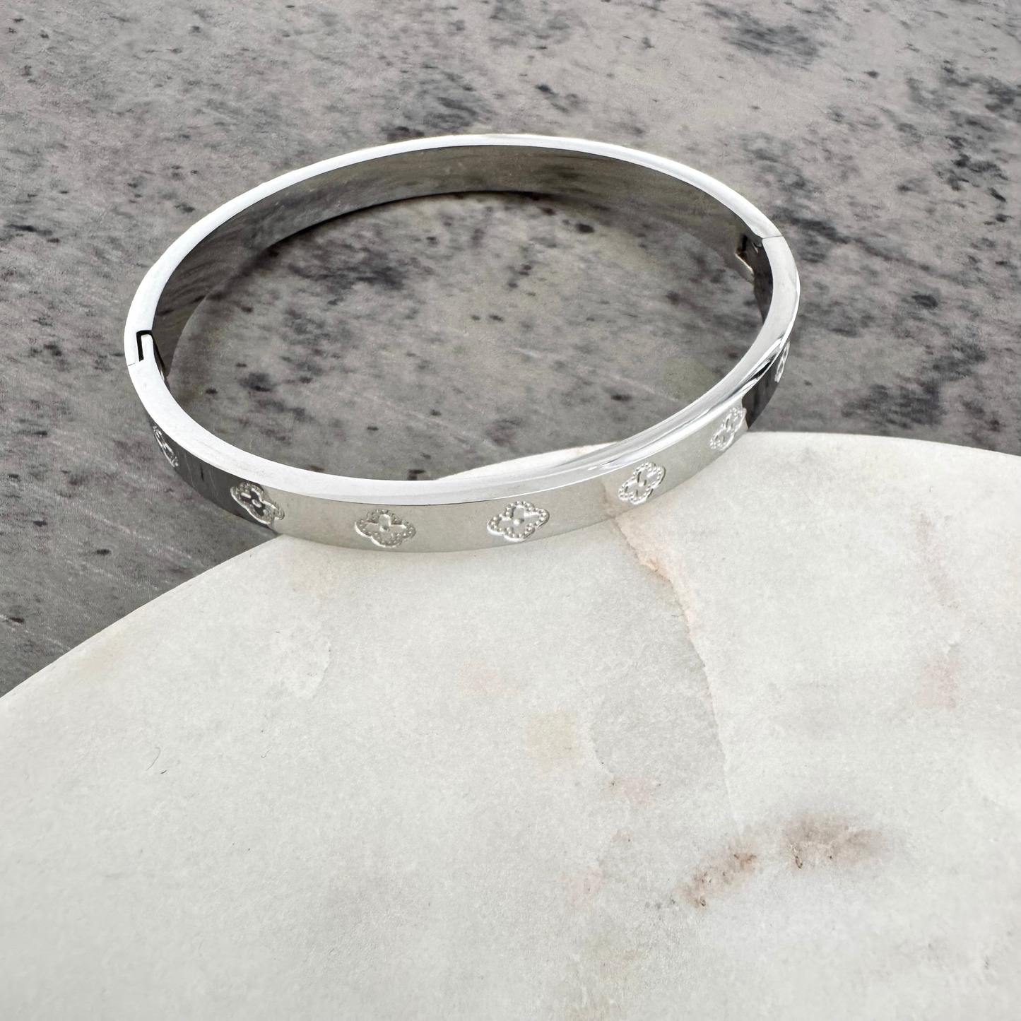 Bracelet jonc Natalia argenté
