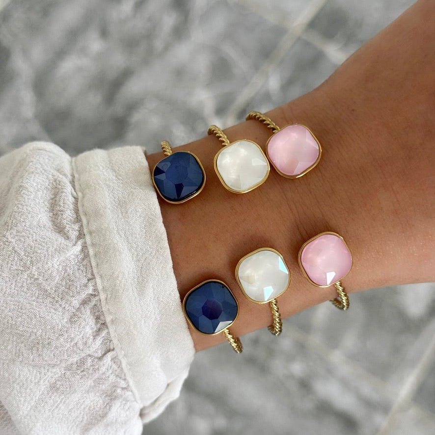 Bracelet jonc Resplendissante bleu