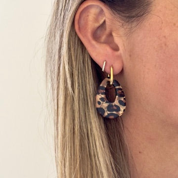 Boucles d'oreilles Chiara Léopard