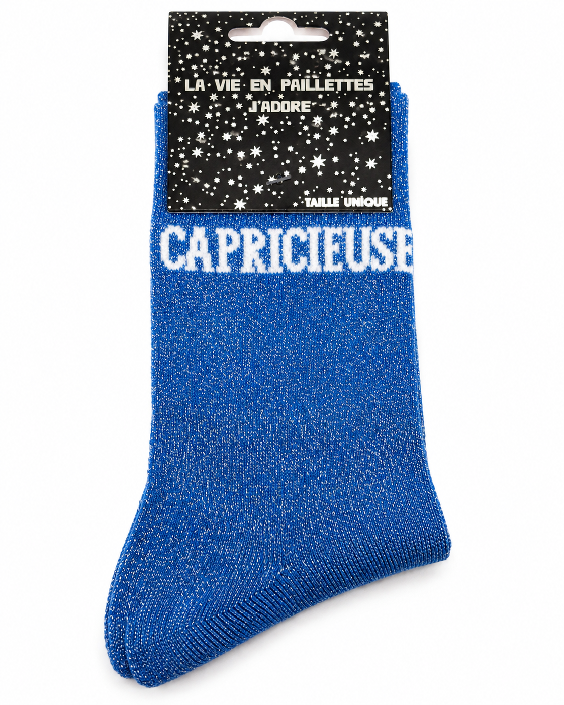 Chaussettes à Paillettes Message " Capricieuse"