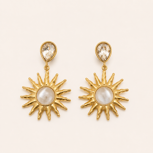 Boucles d'oreilles Sun blanc