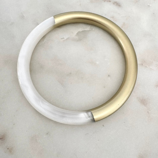 Bracelet jonc Laure blanc