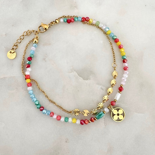 Bracelet de cheville Alice multicolor