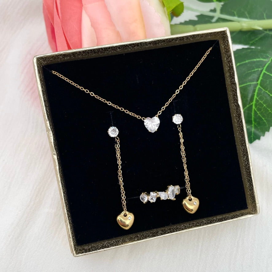 Coffret parure bijoux Coeur