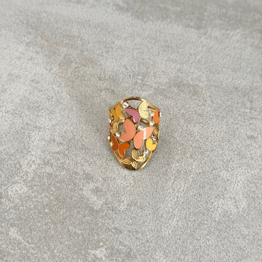 Bague Papillons orange