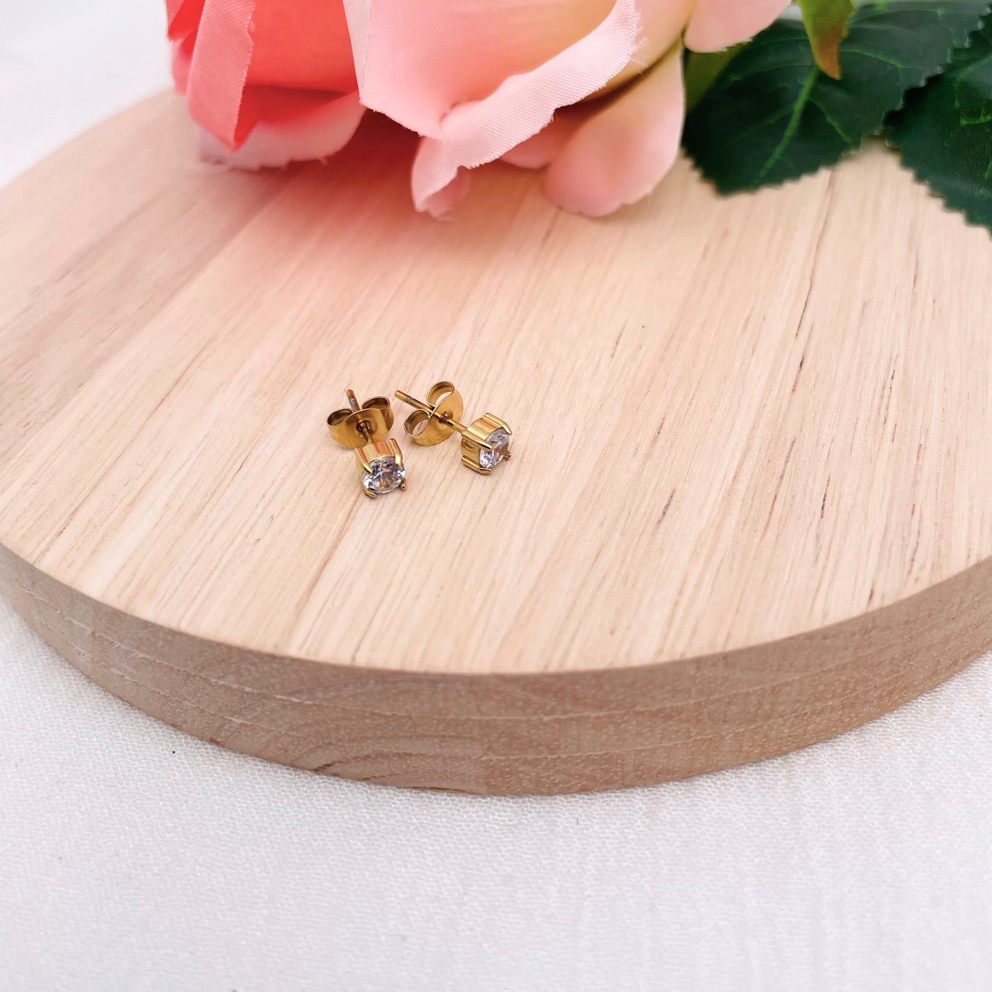 Boucles d'oreilles Strass 6mm