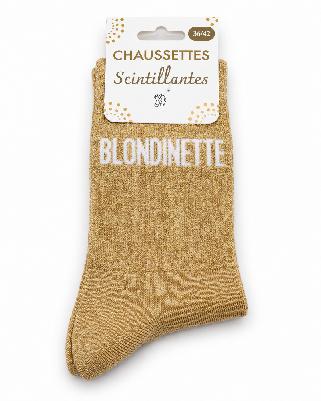 Chaussettes à Paillettes Message " Blondinette"