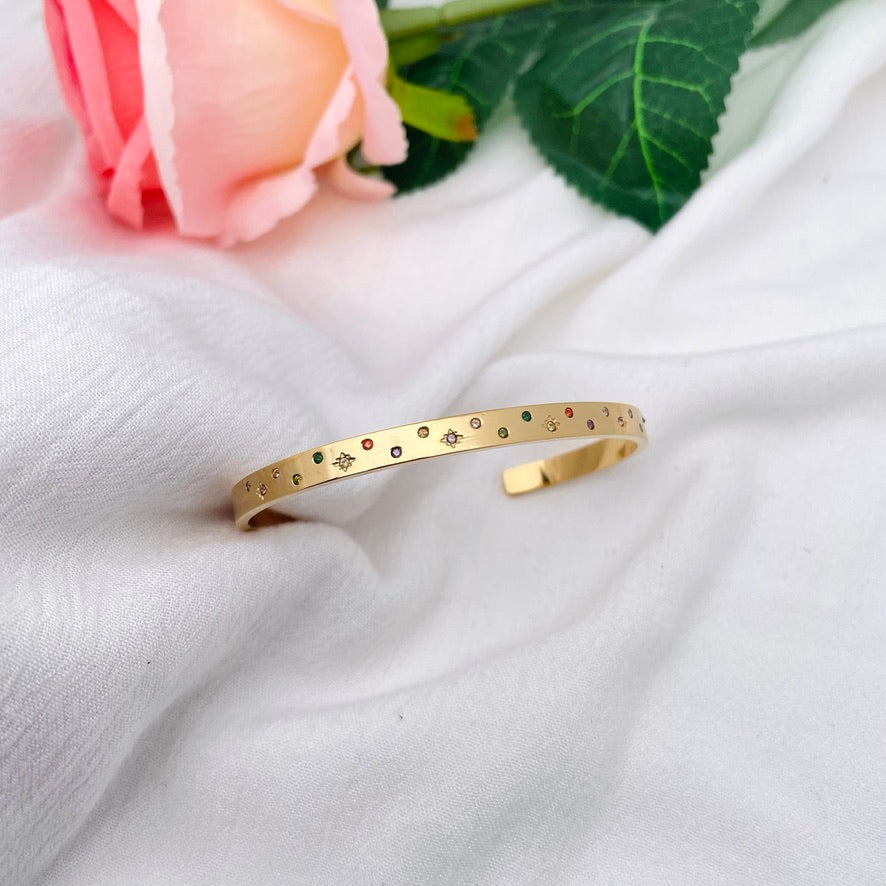Bracelet jonc Lara rainbow