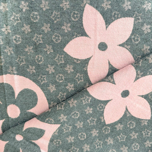 Écharpe imprimé fleur rose